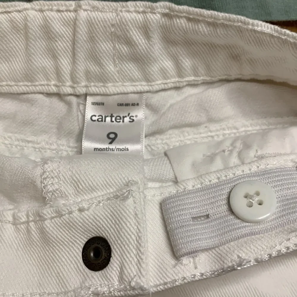 Carters outfit size 9 months summer outfit short sleeve shirt white shorts